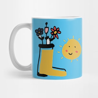 Floral Wellies Mug